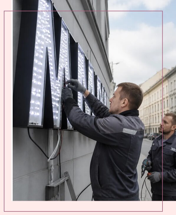 Изготовление и монтаж светодиодных LED вывесок в Наро-Фоминске